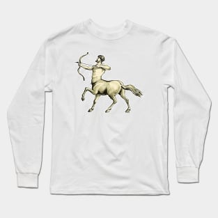 Centaur hero warrior with bow and arrow Long Sleeve T-Shirt